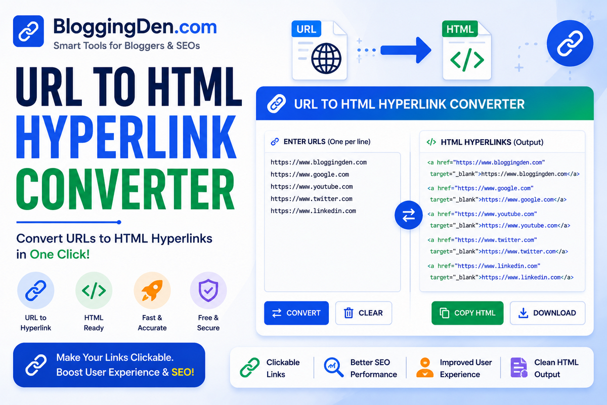 URL to HTML Hyperlink Converter