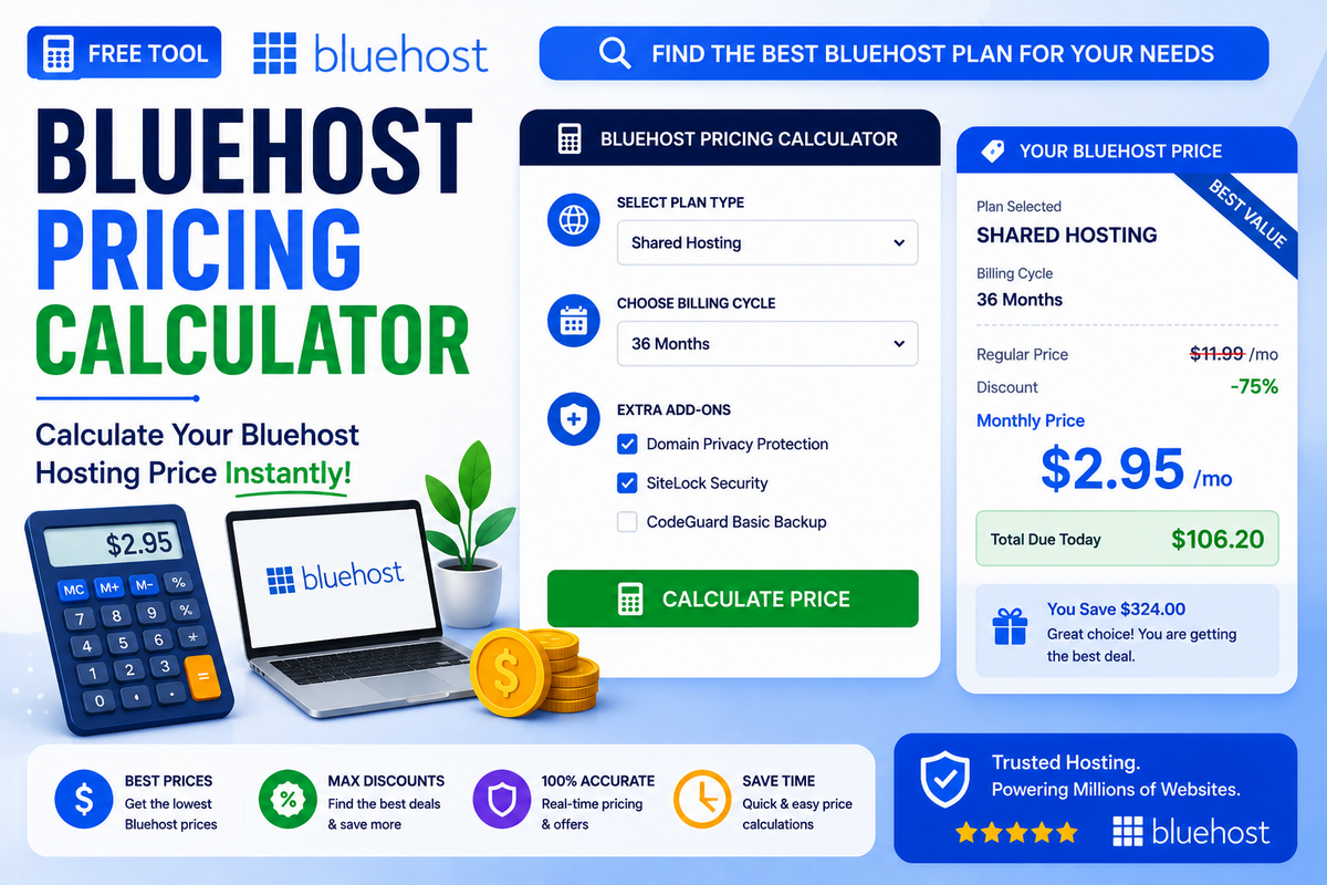 bluehost pricing calculator