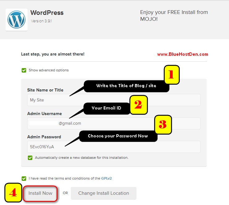 Install WordPress in Bluehost hosting within 5 minutes