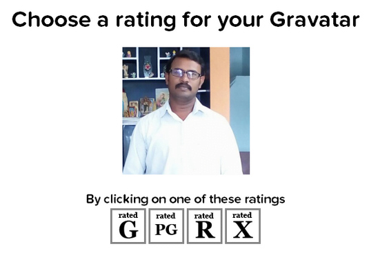choose a rating for your gravatar