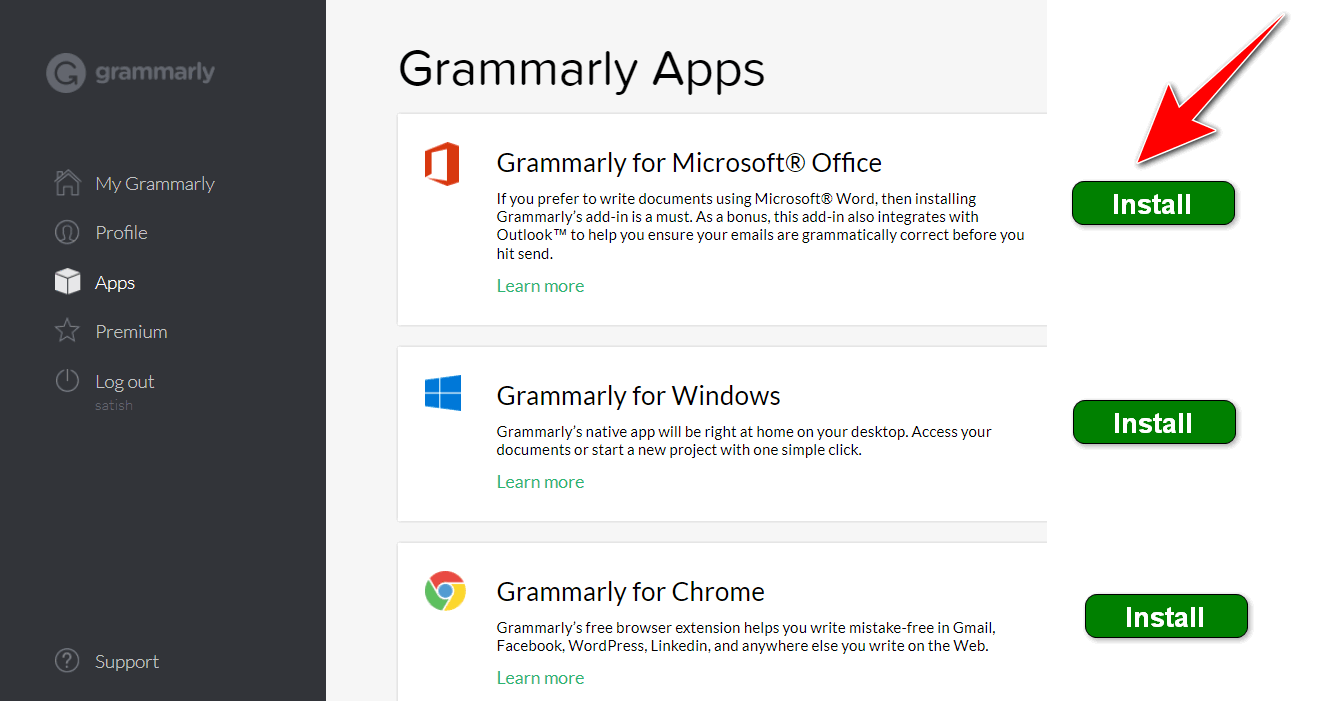 grammarly install mac