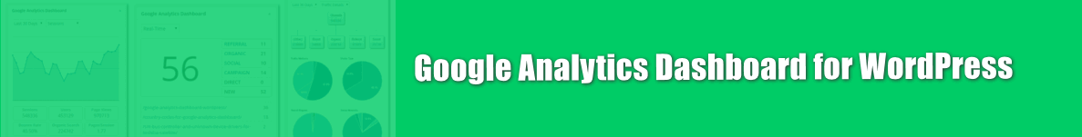 Google analytics dashboard for WordPress
