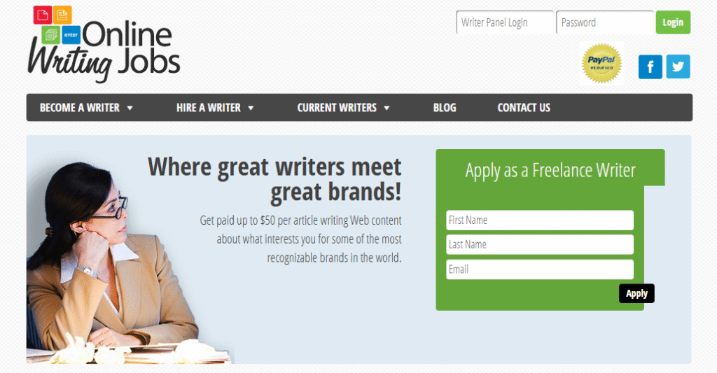 Online Writing Jobs Platform