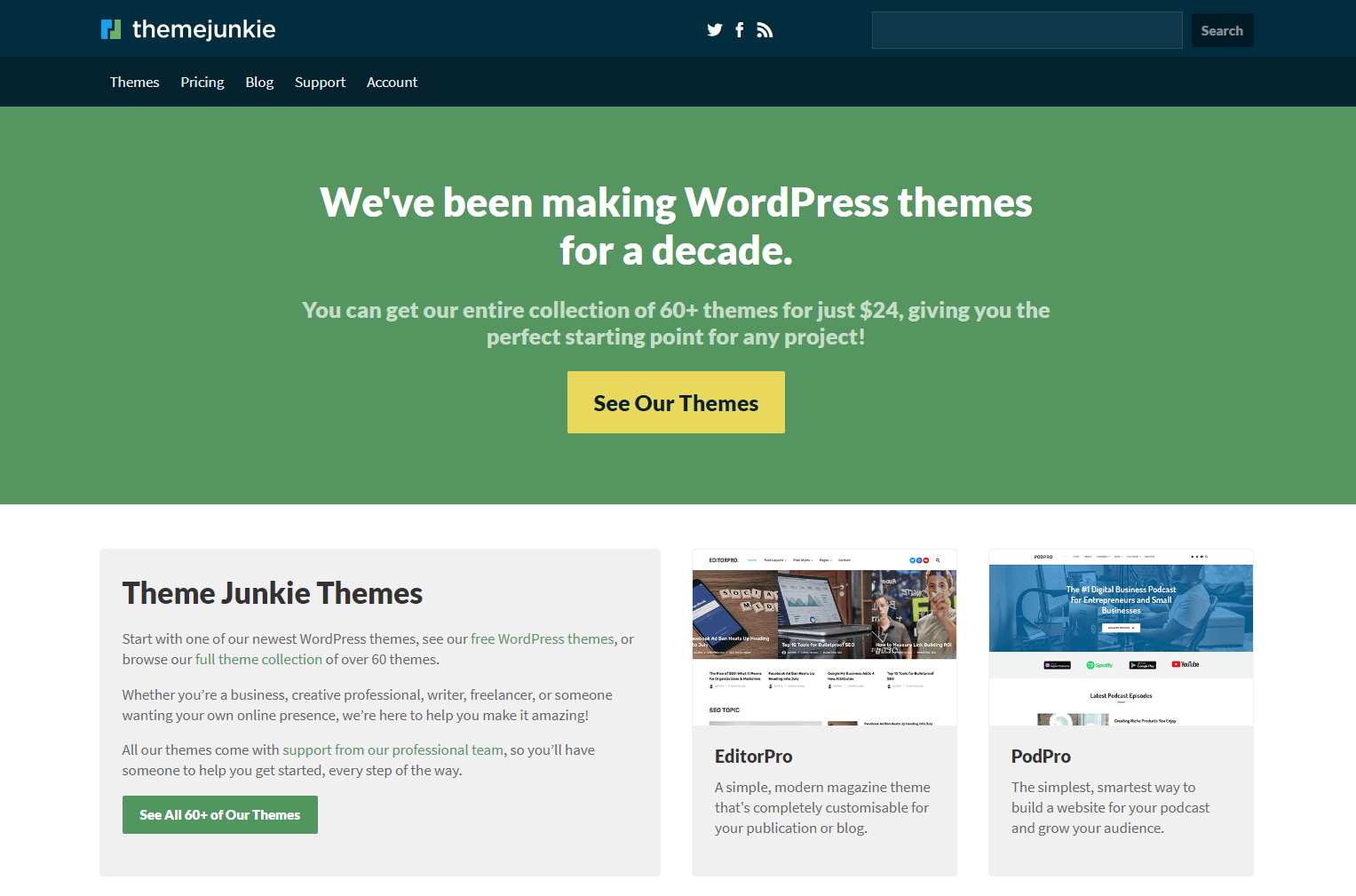 Themejunkie WordPress themes store