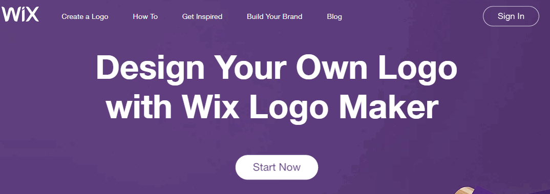 wix logo maker homepage