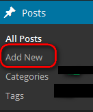 How to create a new post in wordpress