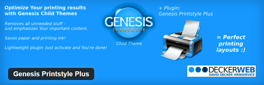 Genesis Printstyle Plus Plugin