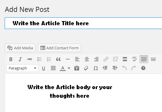 post editor box