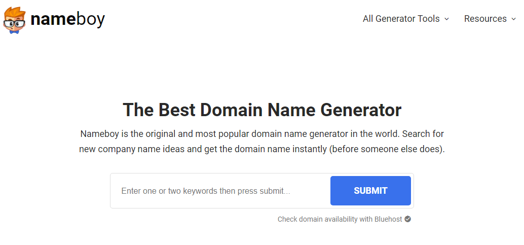 Nameboy - Free Domain Name Generator (Get Instant Ideas)