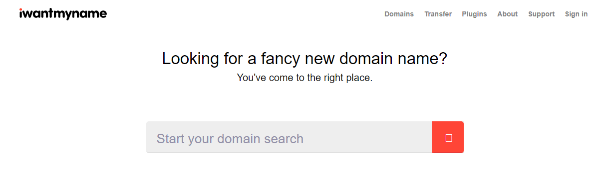 i wantmyname - favorite domain name generator
