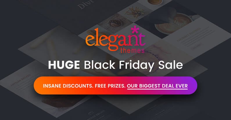 elegant themes black Friday deal