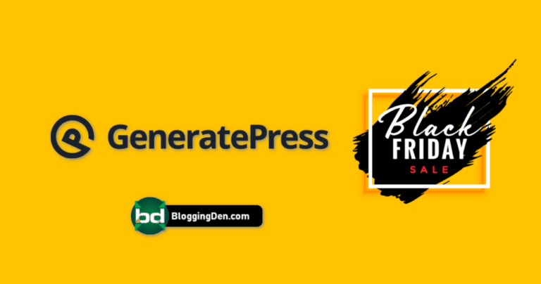 Generatepress black Friday Sales 2024: 25% off + $30 Off on Lifetime deal