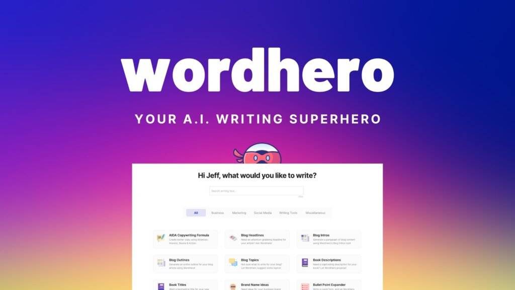 WordHero lifetime deal
