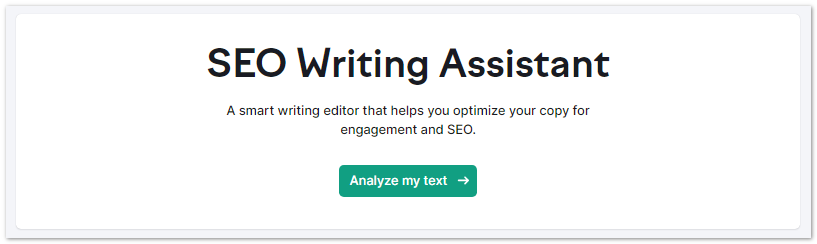 seo writing assistant tool