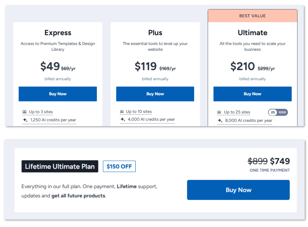 kadence black friday pricing