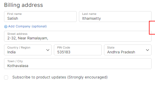 add information to kadence checkout page