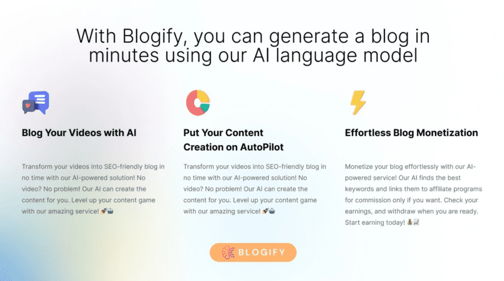 blogify ai model