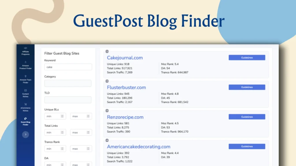 guestpost blog finder