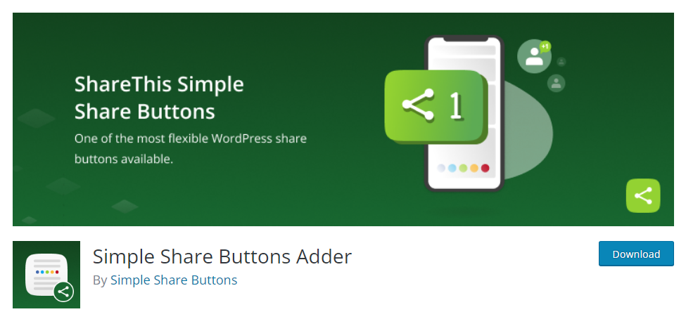 simple share buttons adder plugin for wordpress