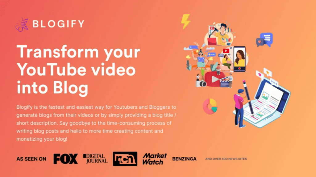 transform your youtube video into blog