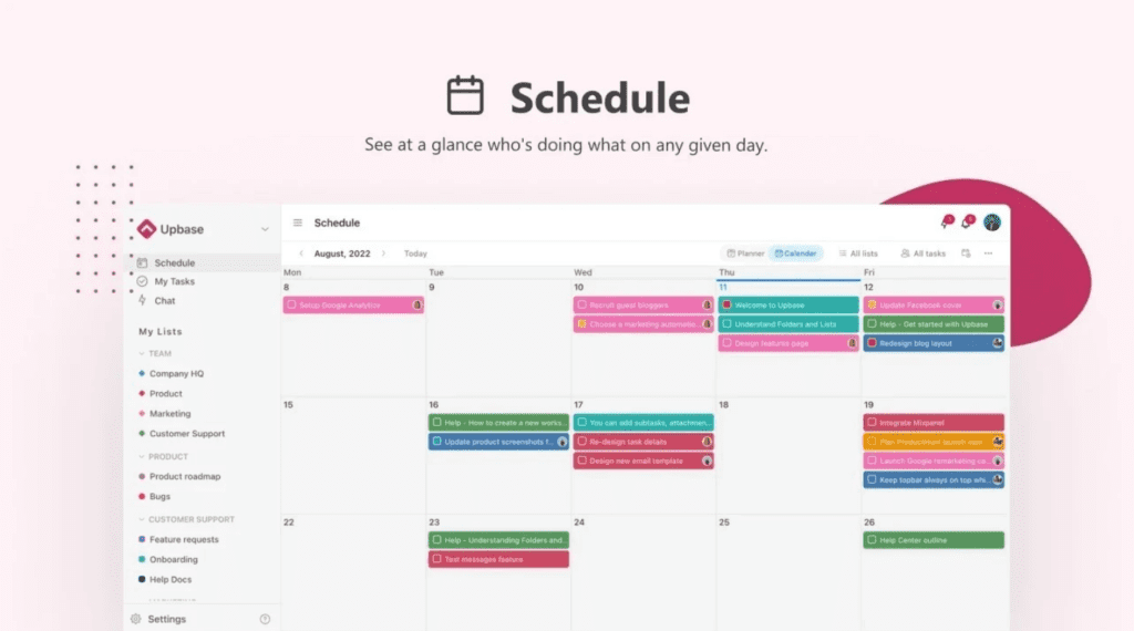 upbase schedule