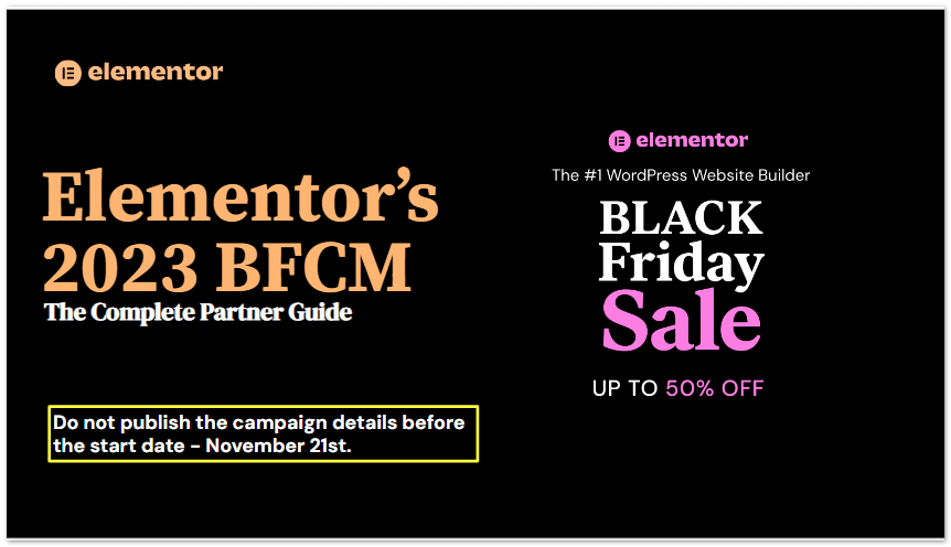 elementor black friday page