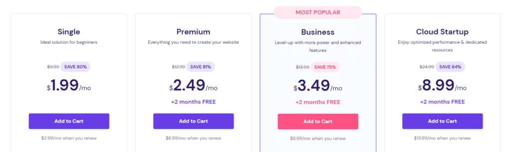 hostinger black friday pricing