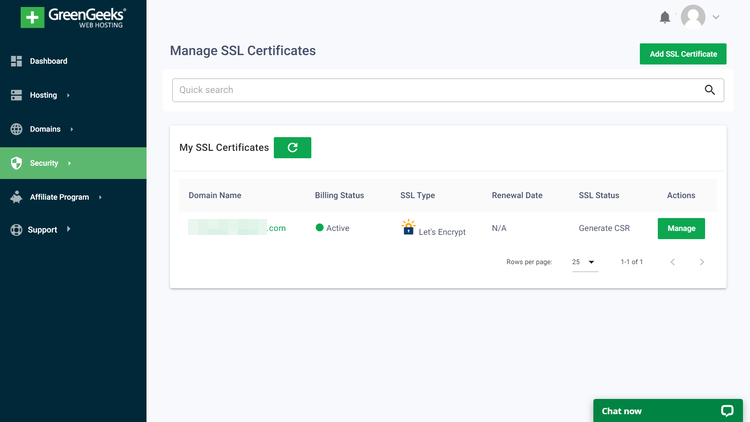 GreenGeeks-SSL-activation
