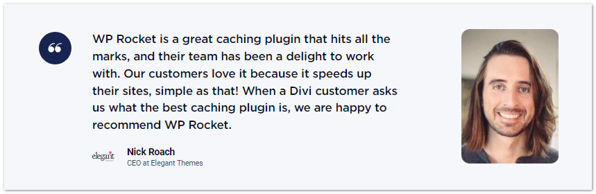 WP Rocket testimonial