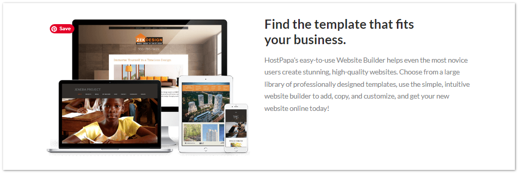hostpapa website builder templates