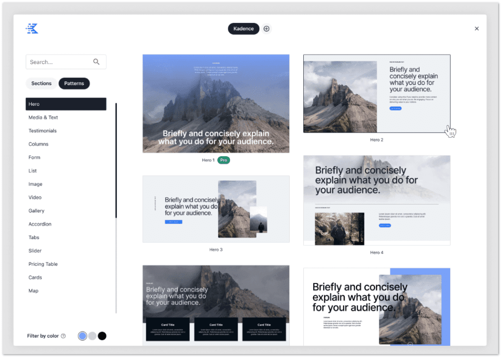 kadence Design Library