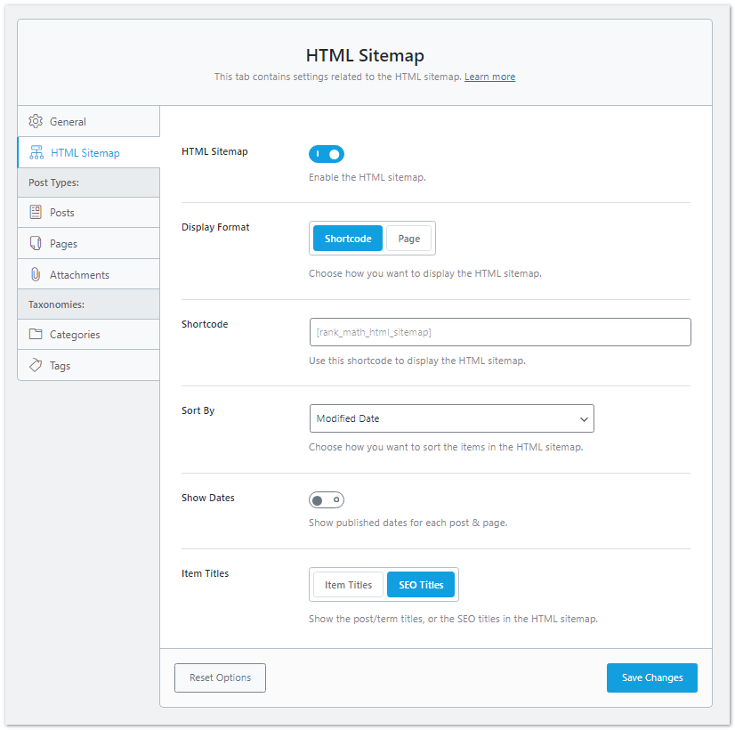 Rank Math WordPress SEO plugin and its Settings for Your Blog SEO 24 rank math html sitemap