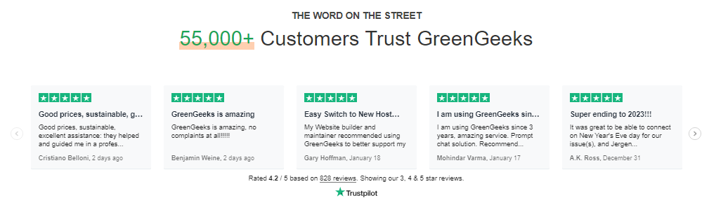 testimonials of greengeeks