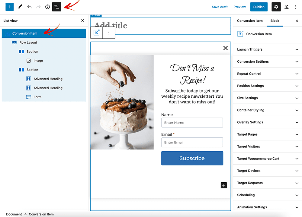 List-View-Conversion-Settings