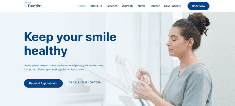 Kadence Dentist wordpress theme