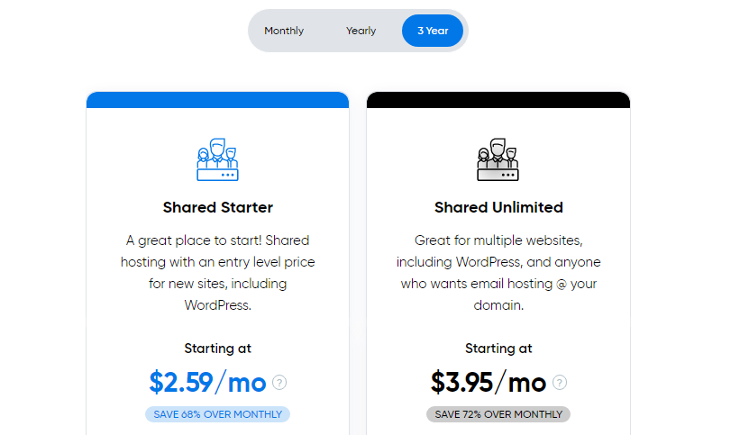 dreamhost shared hosting plans
