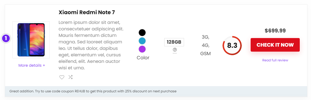 listing builder table