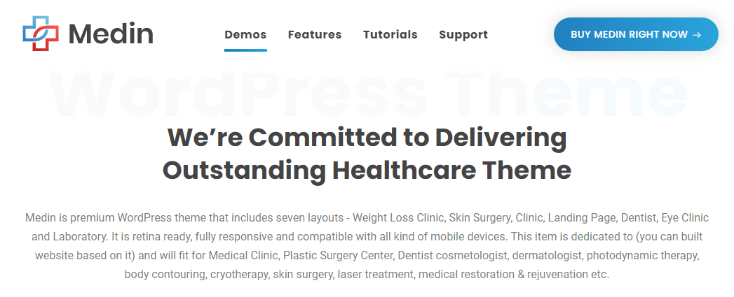 medin wordpress helathcare theme