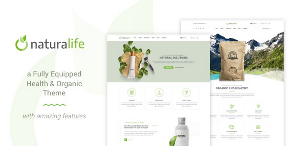 naturelife wordpress theme for health blog