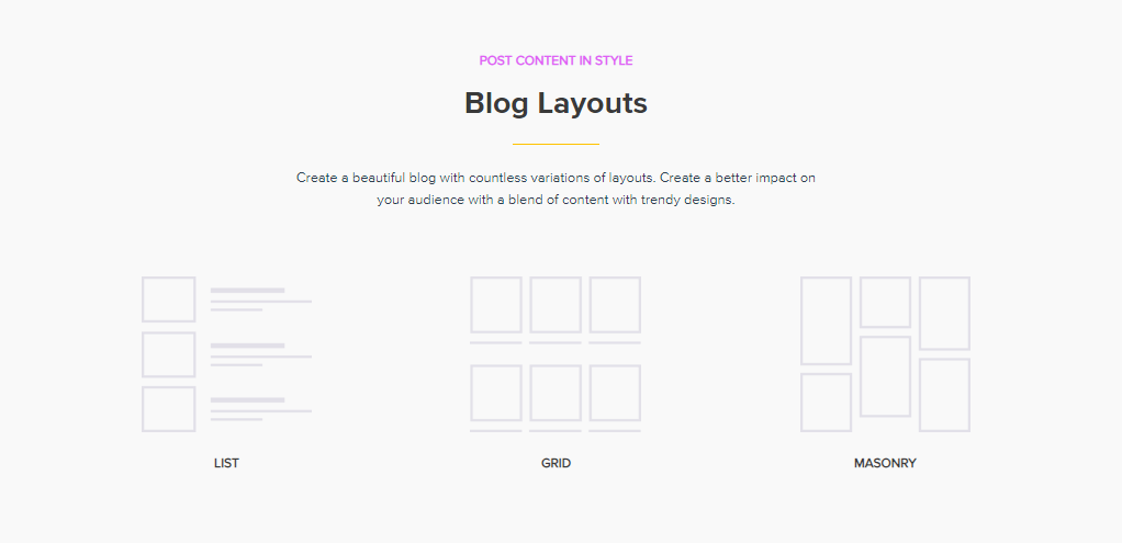 Astra Blog layouts