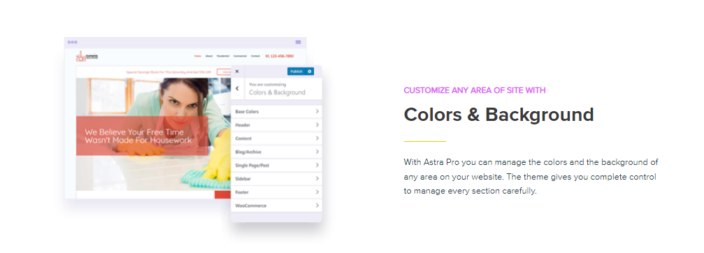 astra colors and background