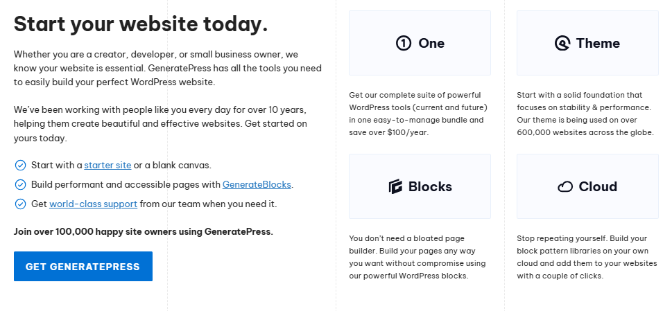 generatepress complete tool