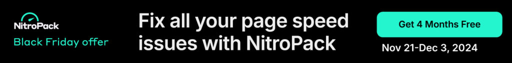 NitroPack Black Friday deal banner