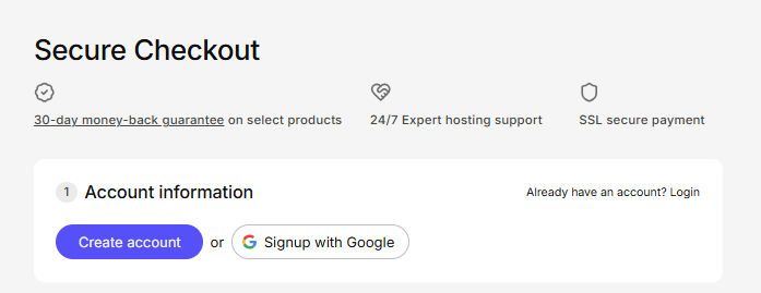 liquidweb - secure checkout