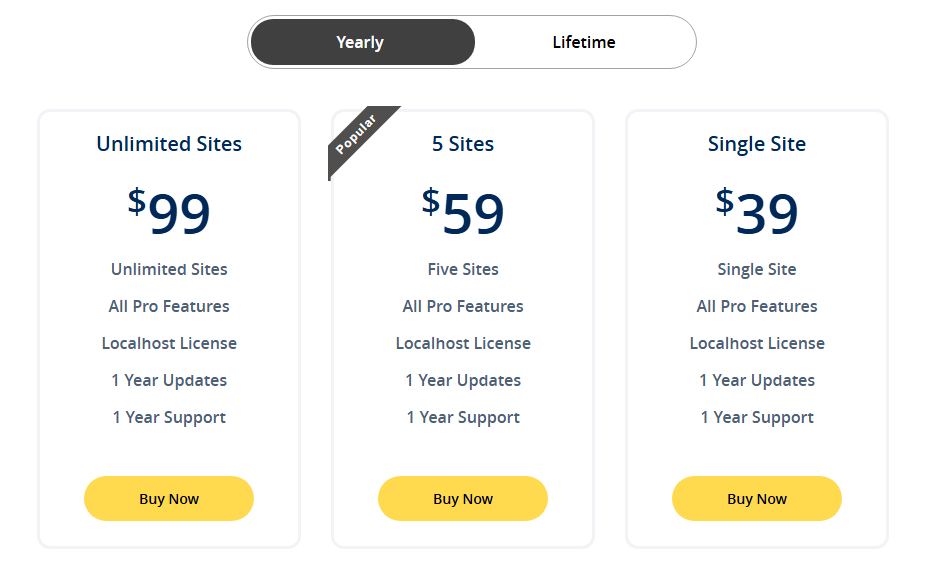 wp coupons and deals regular pricing -  yearly