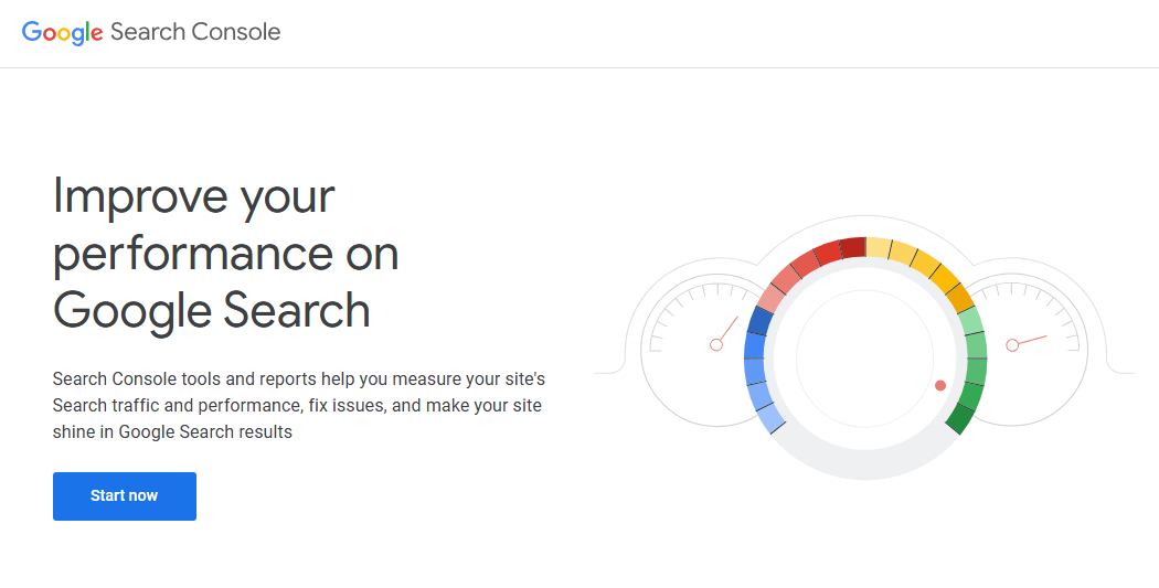 google search console page