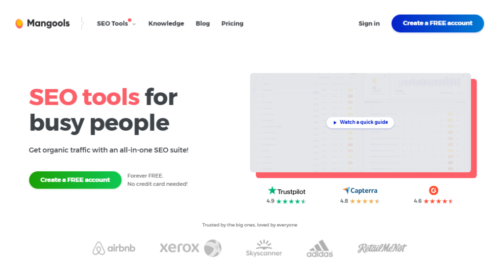 mangools KWFinder tool