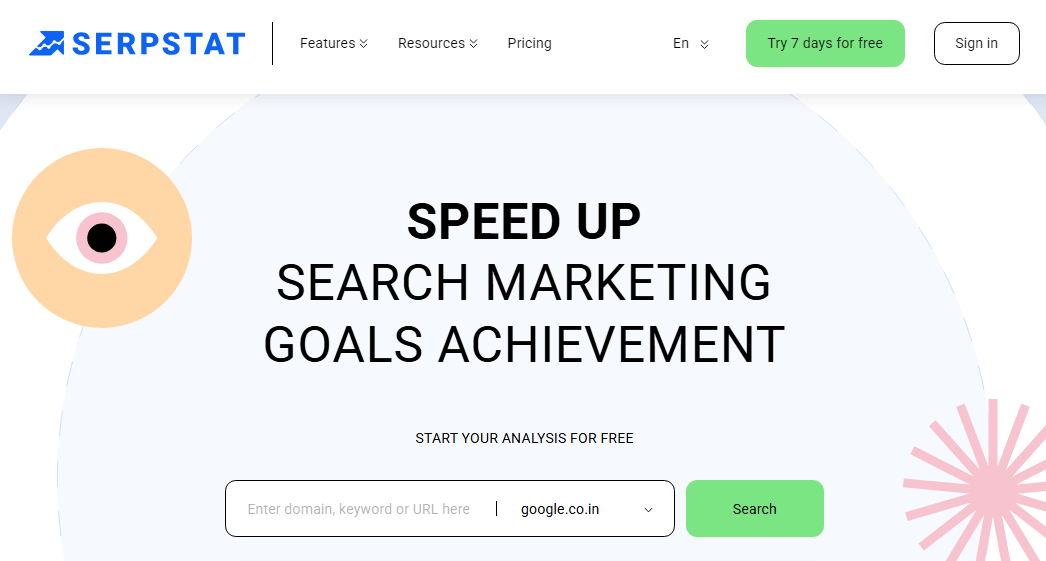 serpstat homepage