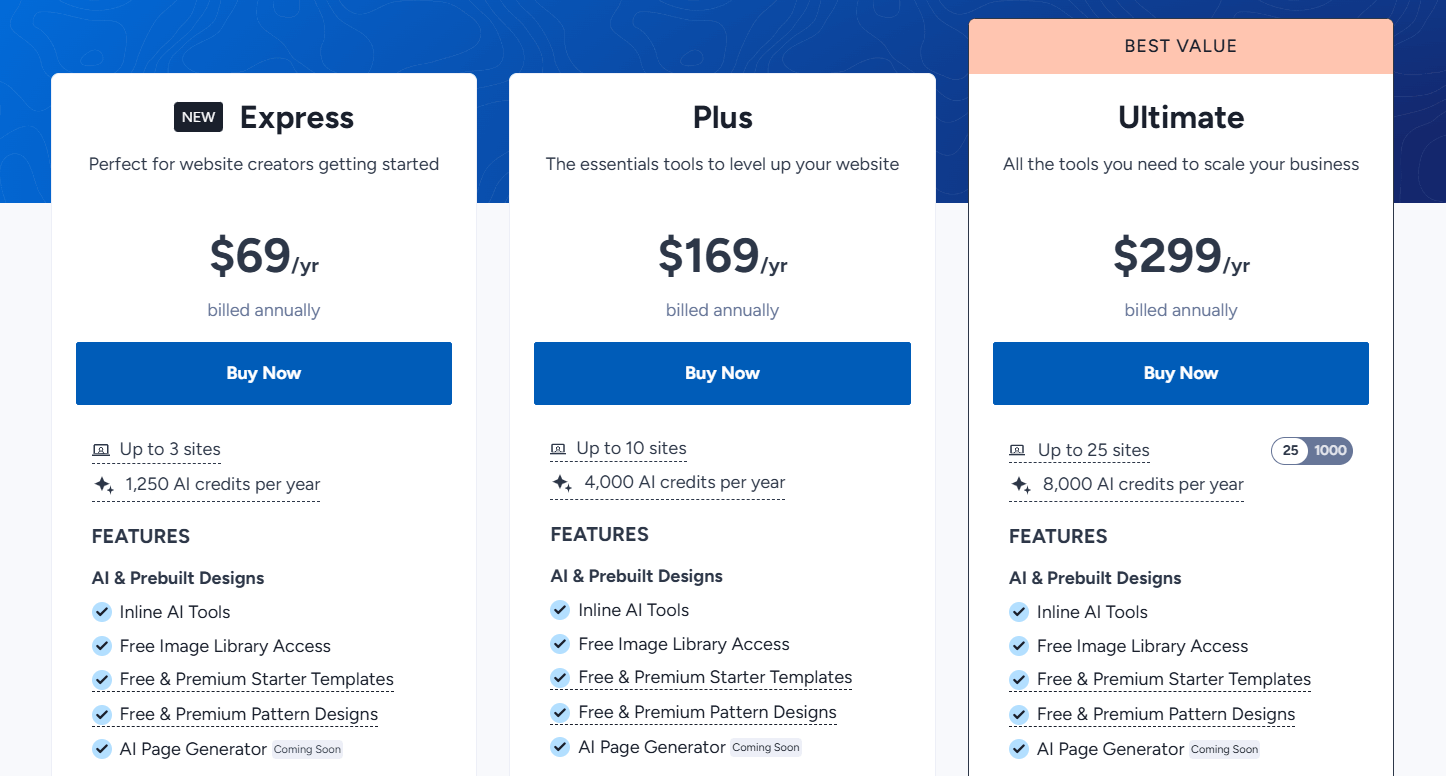 Kadence WP New Pricing Structure in 2026 (Express, Plus and Ultimate).