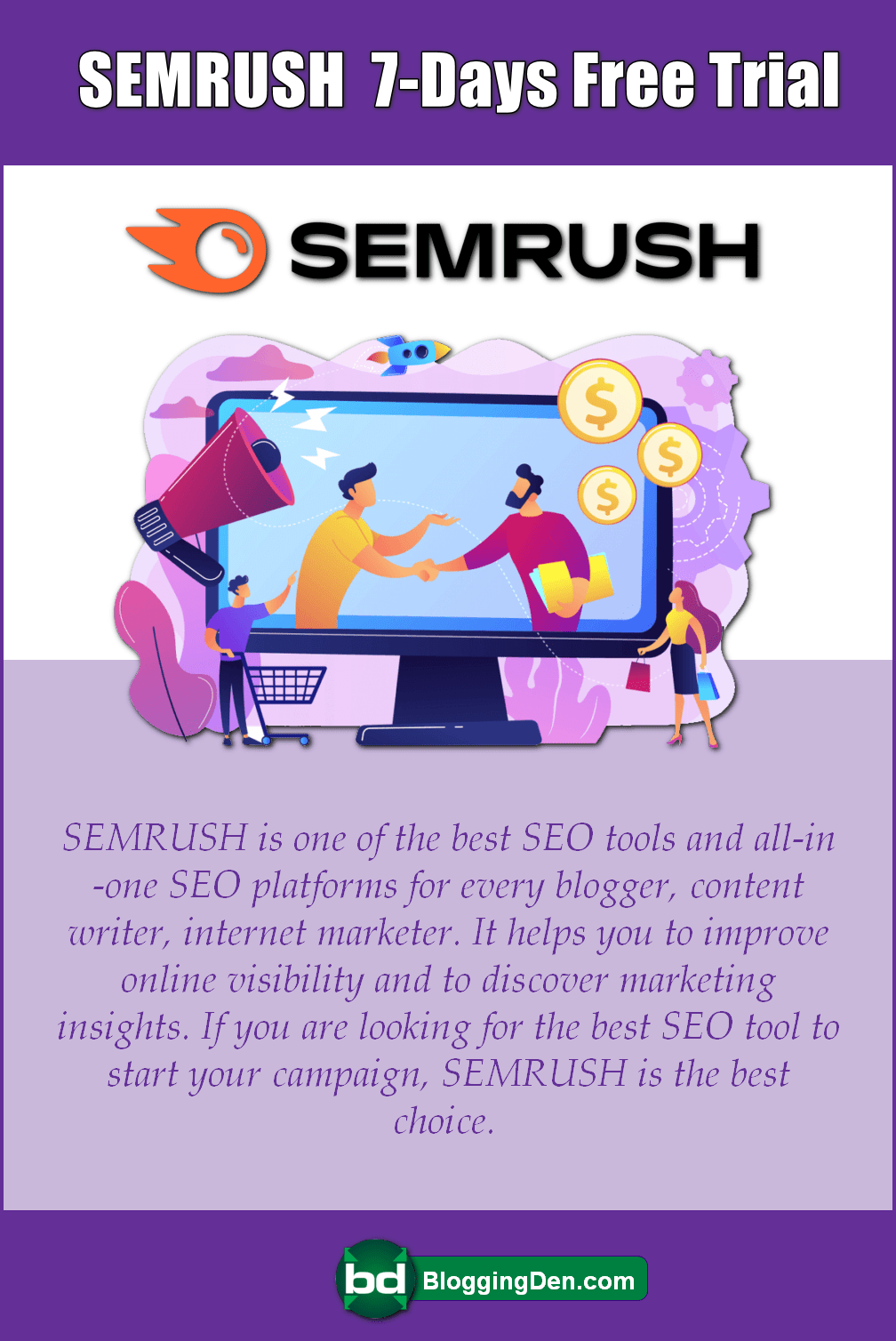 SEMRUSH 7 days free trial info